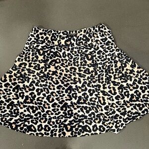 Topshop Animal Print Skater Skirt Size 2